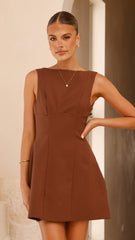 Rafiki Mini Dress - Chocolate